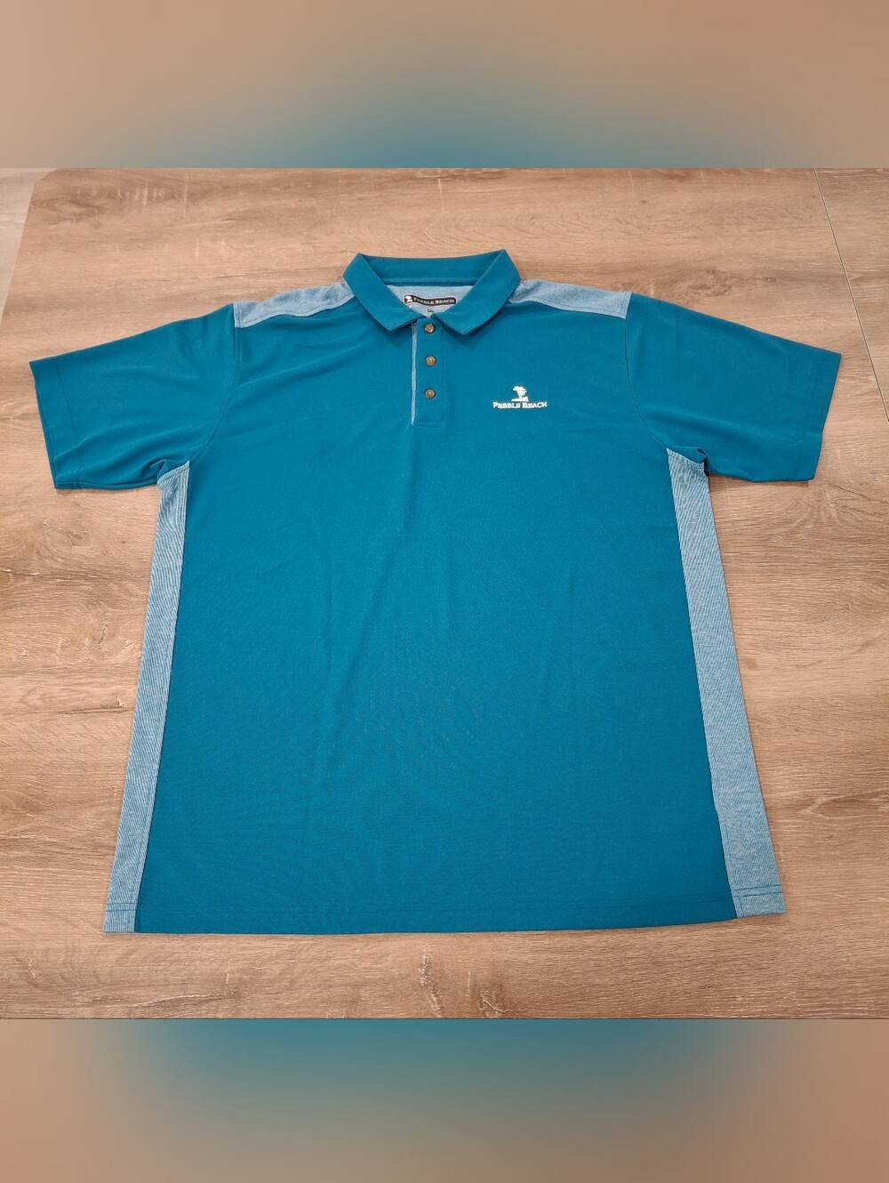 Pebble Beach Dry-Luxe Performance Golf Polo Men's XL Teal Blue